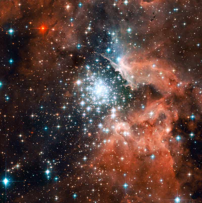 Baby Steps of Stars Revealed by Hubble Telescope